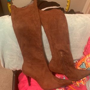 Brown suede boots size 8.5